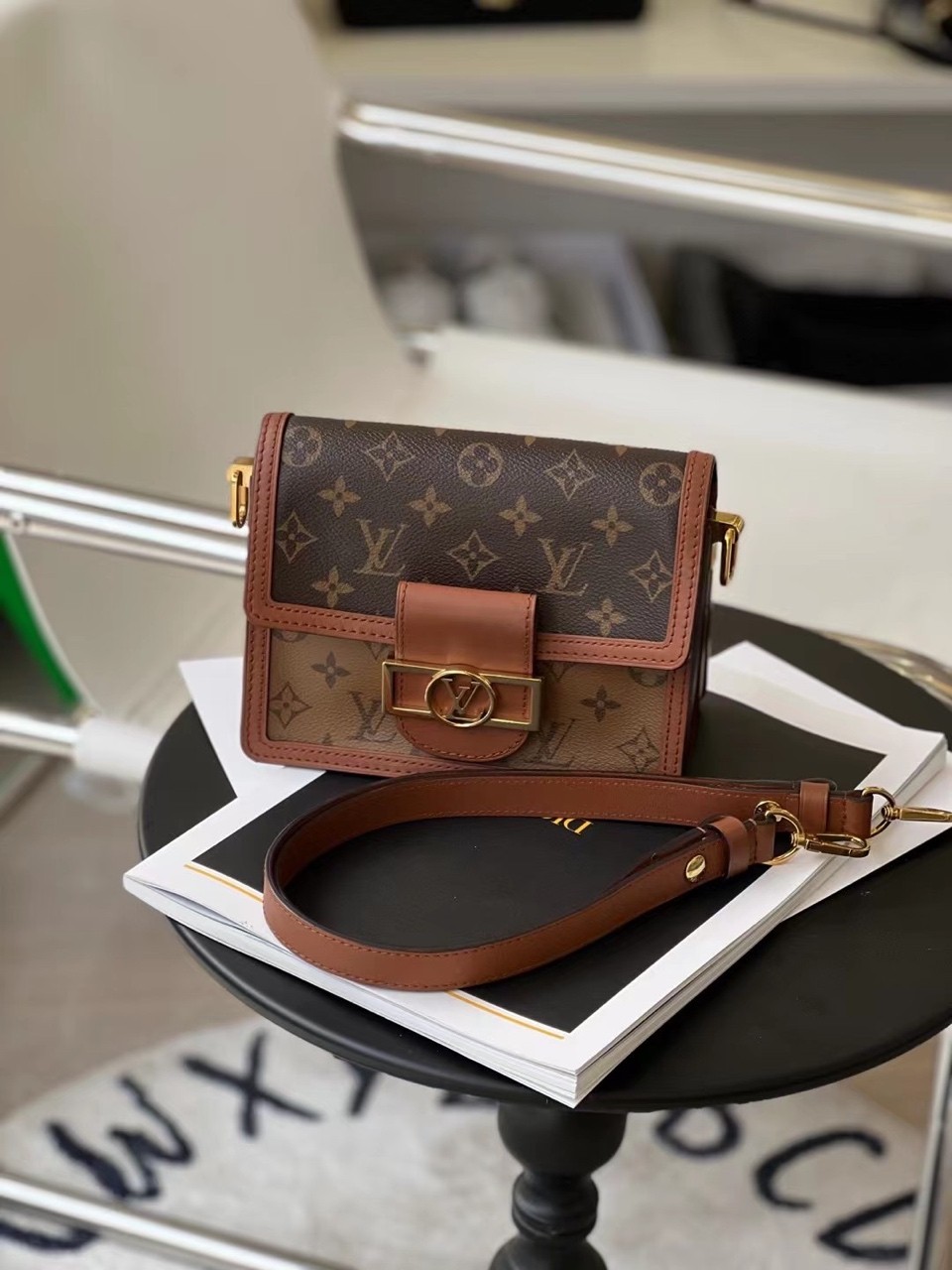 Louis Vuitton Dauphine Small Brown Monogram Crossbody&Shoulder Bag Duty Paid