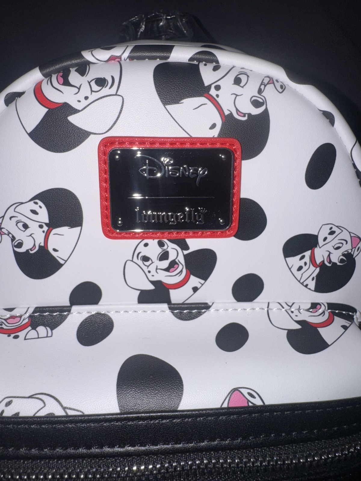 Loungefly Disney 101 Dalmatians Spots and Pups Allover Print Mini Backpack 11″