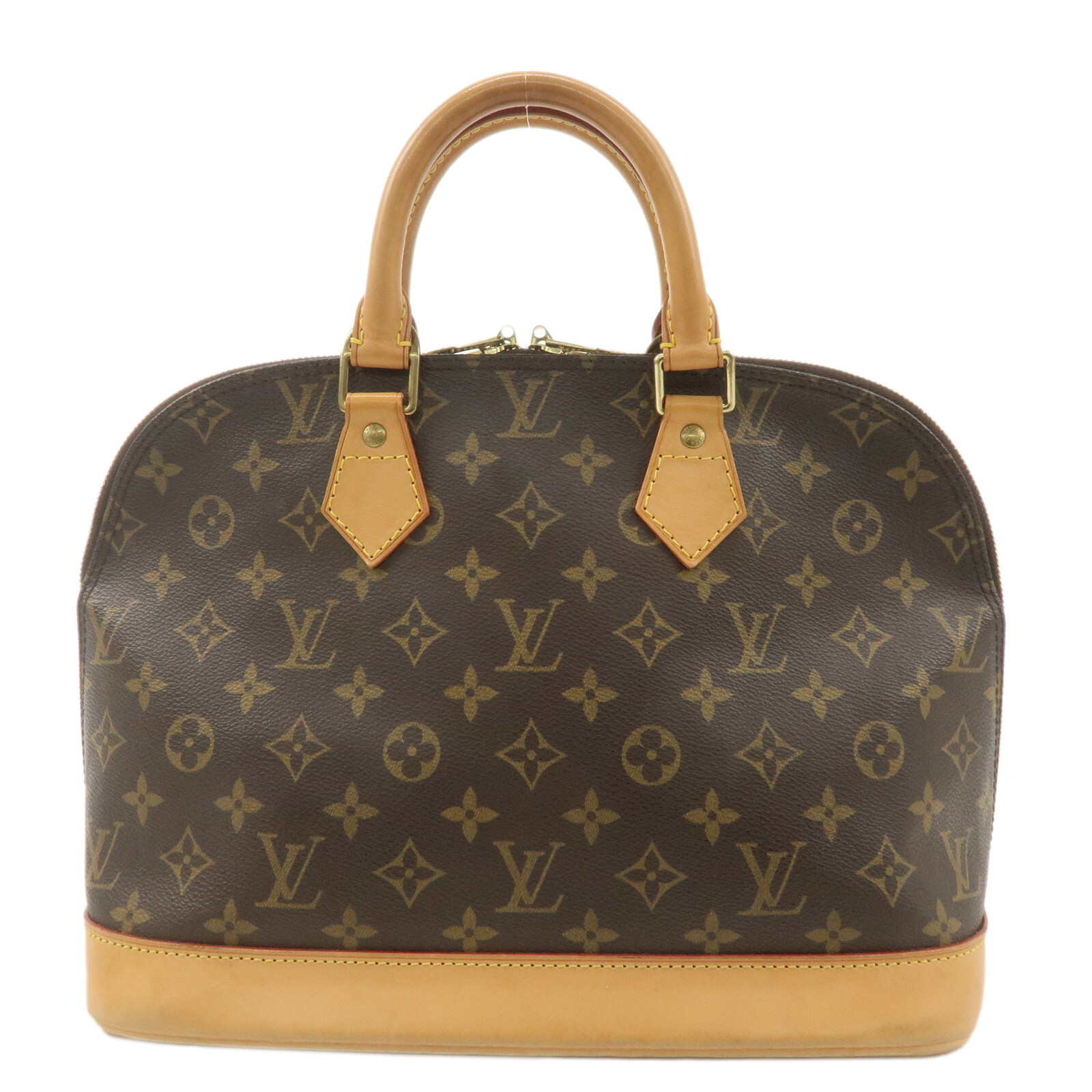Louis Vuitton Monogram Alma Hand Bag Brown Brown M51130 Auth Used