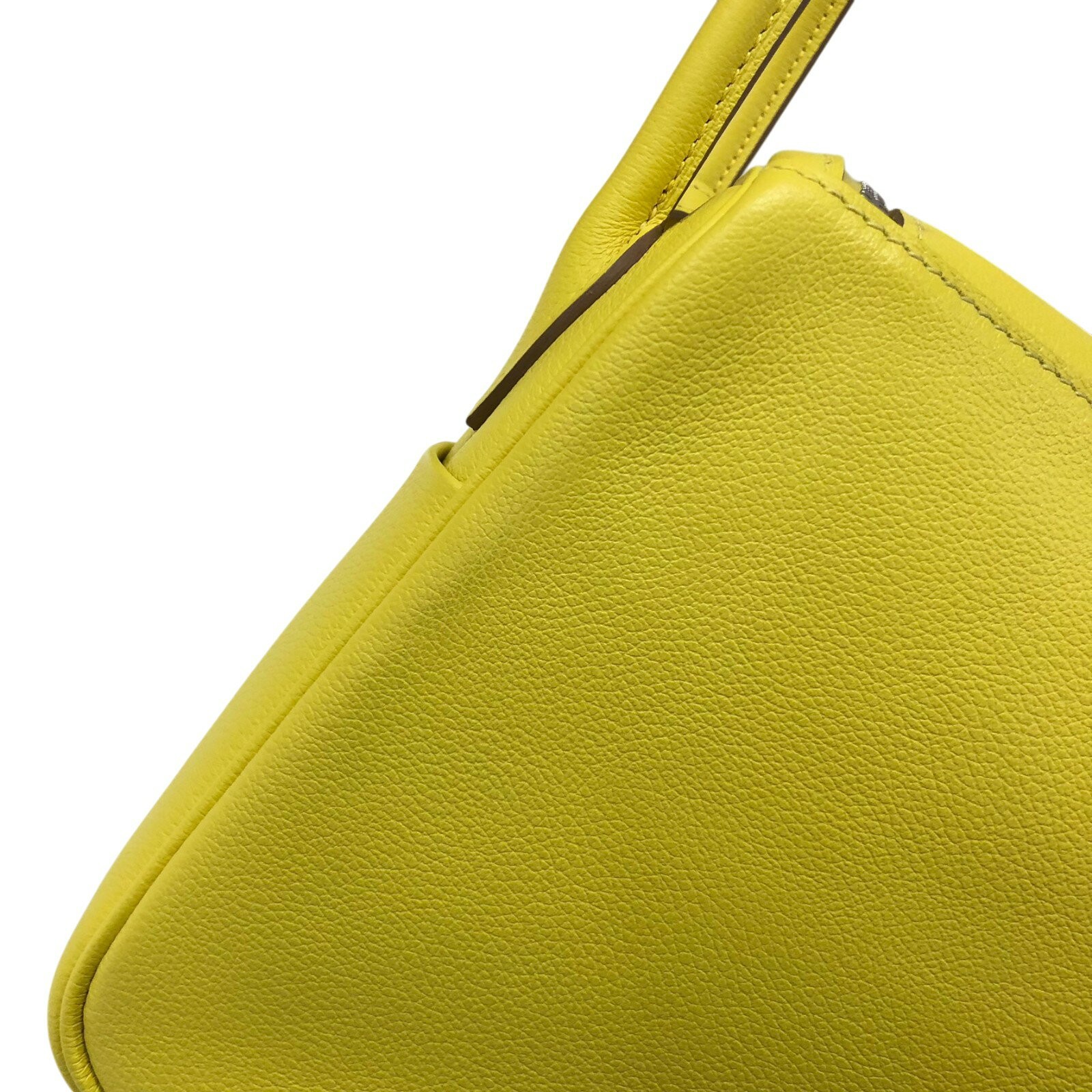 Hermes Lindy 26 Shoulder Bag Handbag Lime Color Evercolor Leather Z Stamp 99