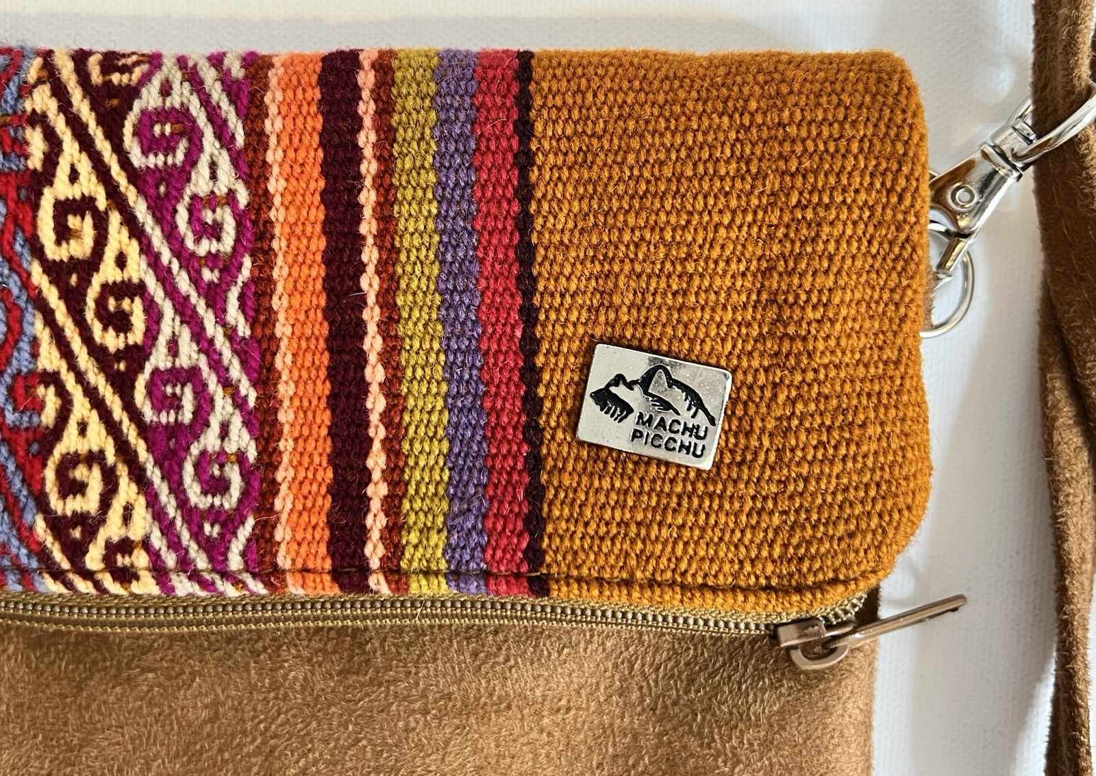 NENA & Co Artisan Clutch Crossbody Bag Brown Multicolor