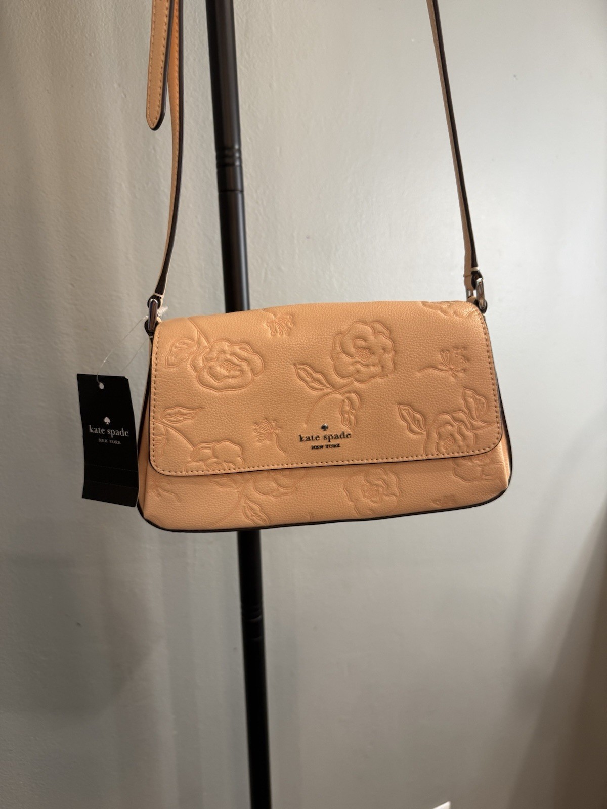 Kate Spade New York Sutton Floral Mini Crossbody Bag in color Crisp Peach NWT