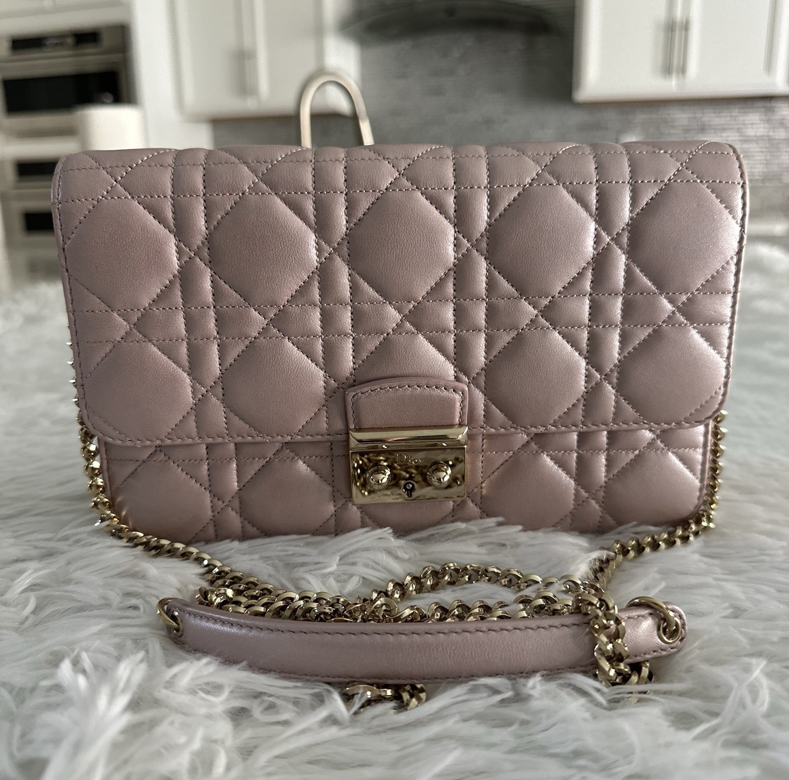 Christian Dior Miss Dior Cannage Leather Pink Bag Handbag