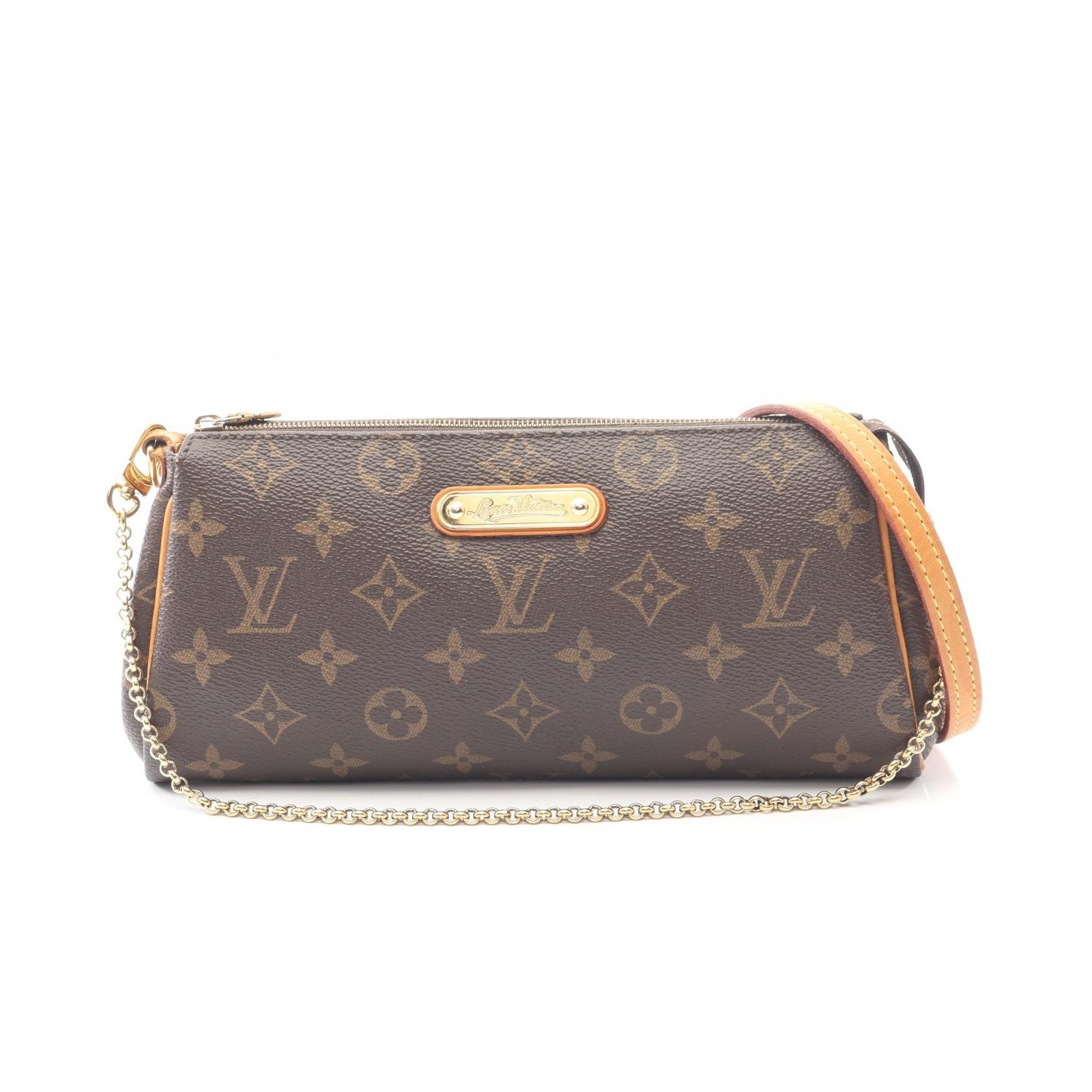 LOUIS VUITTON Eva Shoulder hand Bag M95567 Monogram leather Brown Used Women