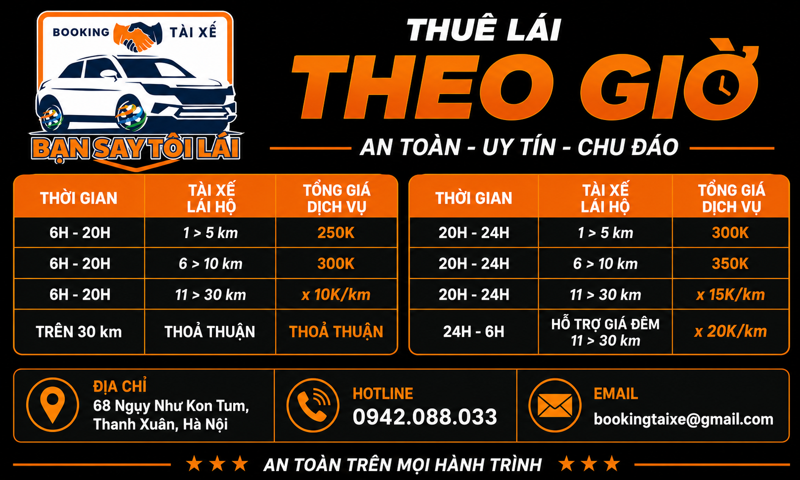 thuê lái xe ngắn hạn Ba Đình