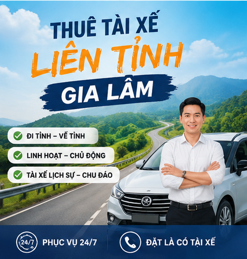 thuê tài xế liên tỉnh Gia Lâm