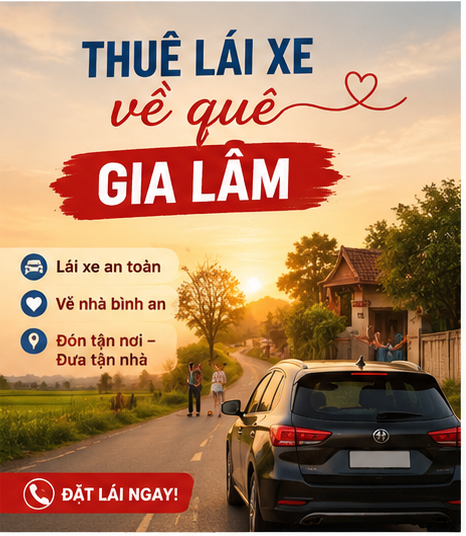 thuê lái xe về quê Gia Lâm