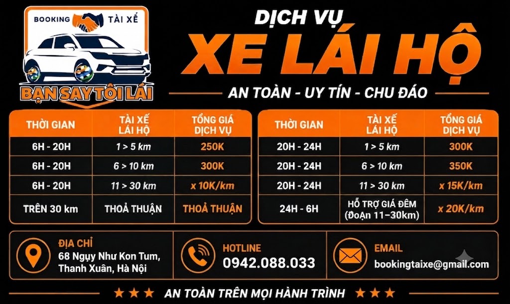 thuê lái hộ đường Bạch Mai