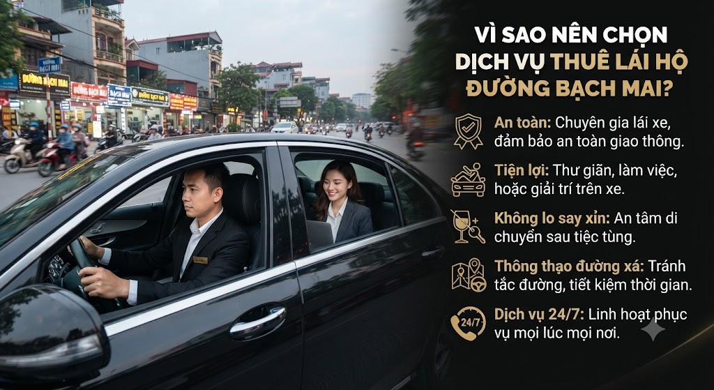 thuê lái hộ đường Bạch Mai