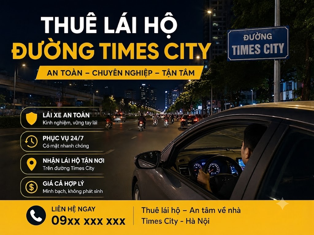 thuê lái hộ Times City