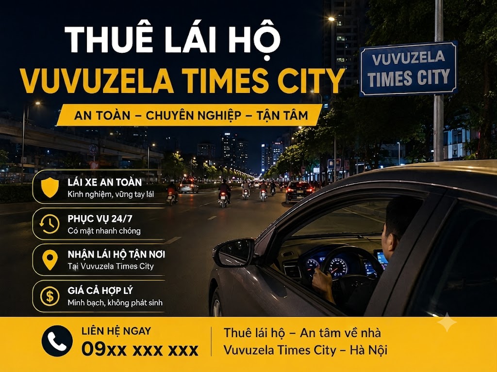 thuê lái hộ Vuvuzela Times City