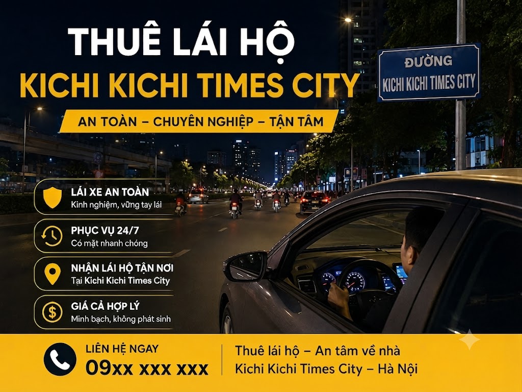 thuê lái hộ Kichi Kichi Times City