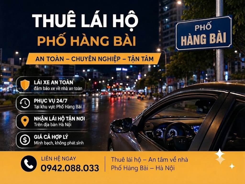 thuê lái hộ phố Hàng Bài