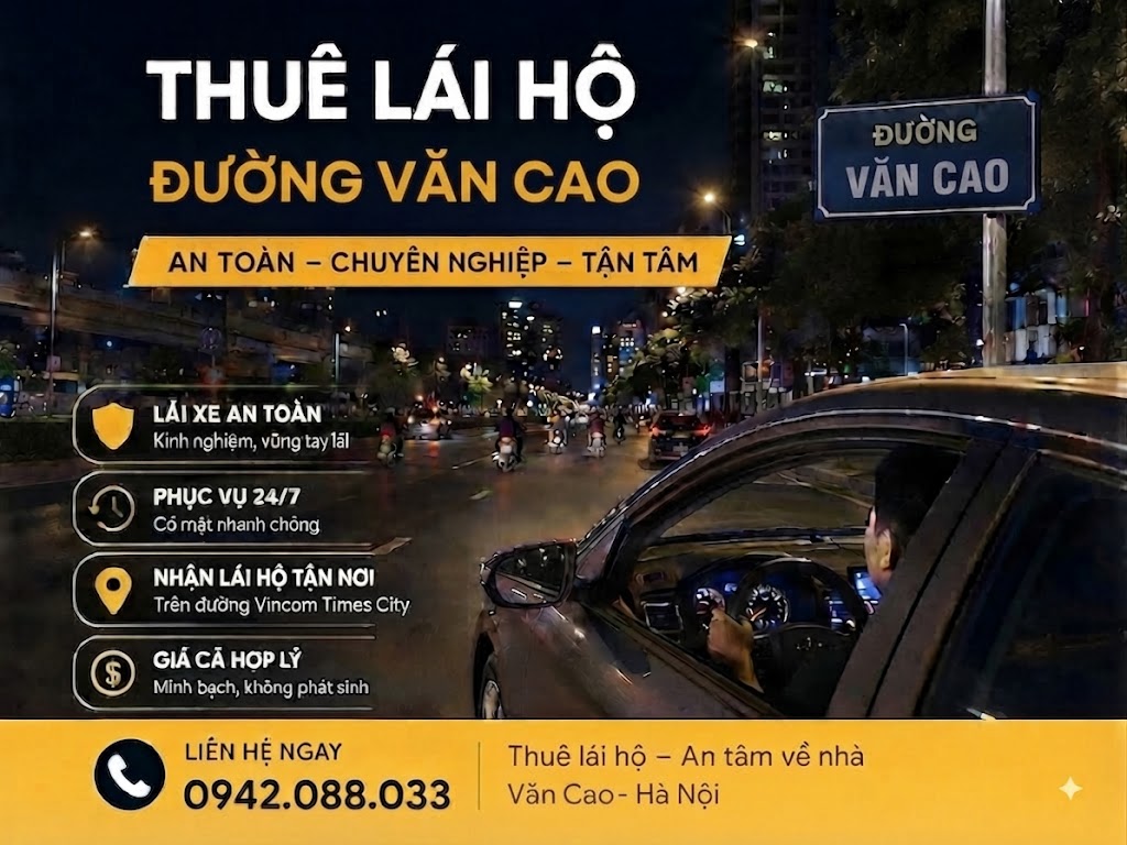 thuê lái hộ đường Văn Cao