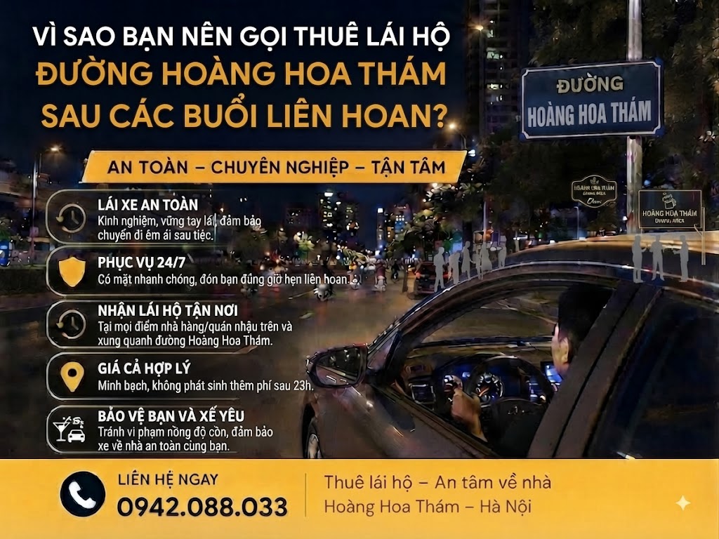 thuê lái hộ đường Hoàng Hoa Thám