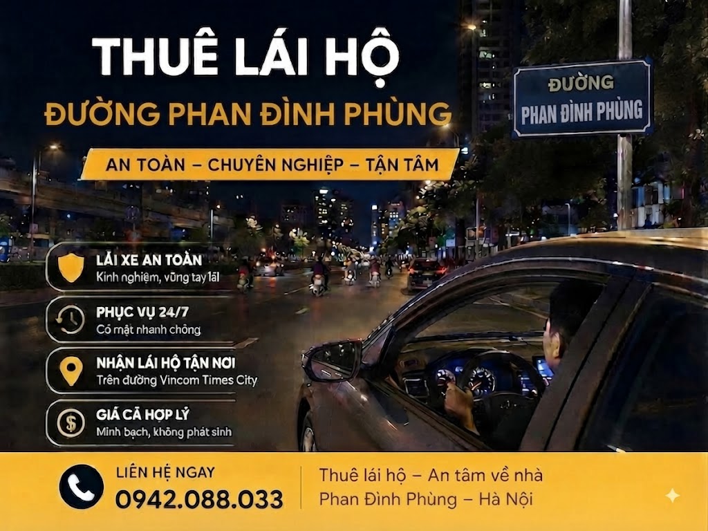 thuê lái hộ đường Phan Đình Phùng