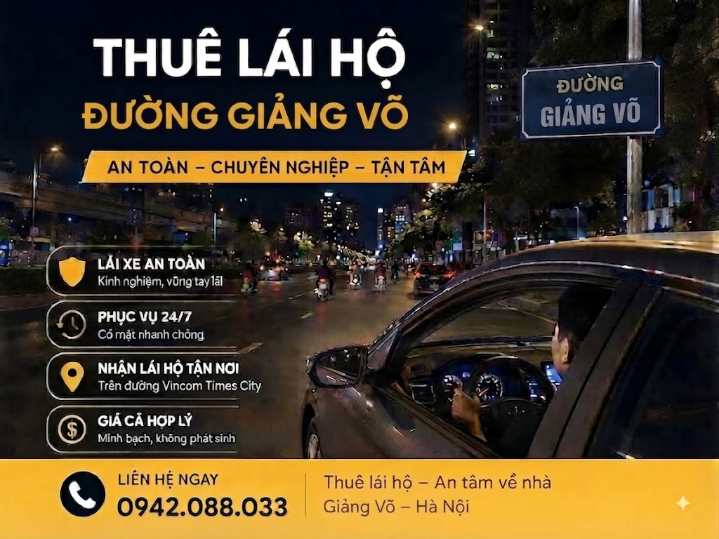 thuê lái hộ đường Giảng Võ