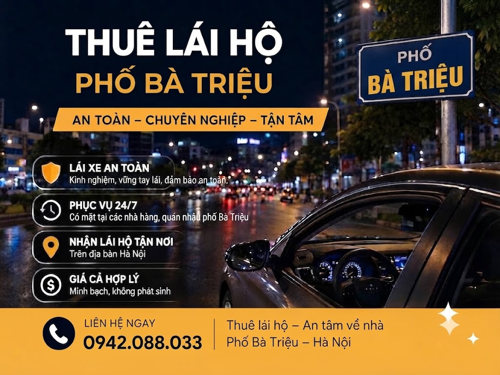 thuê lái hộ phố Bà Triệu